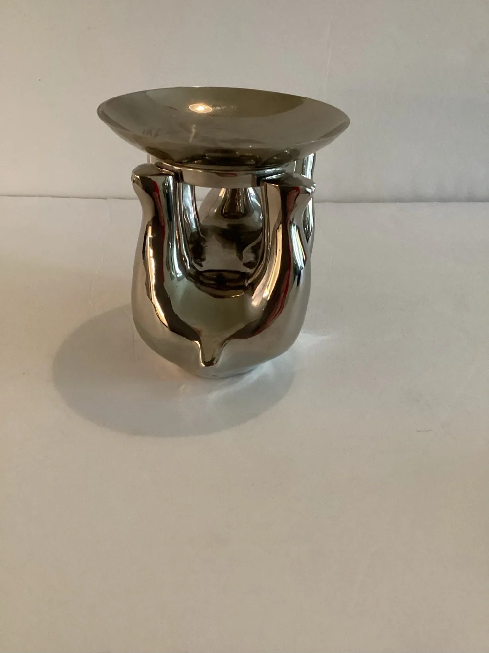 Vintage Restoration Hardware Polar Bear Candle Holder Silver Plate